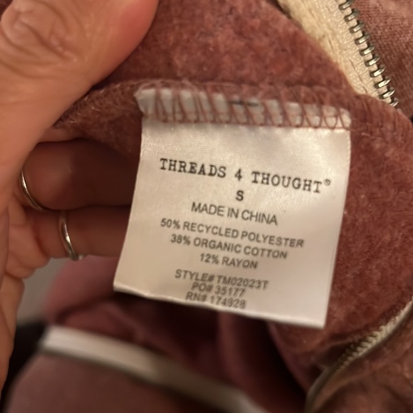 Threads 4 Thought Sustainable Apparel Zip Up Hoodie - Picture 5 of 6
